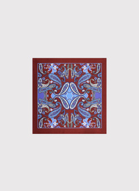 Bordowa wzorzysta poszetka męska