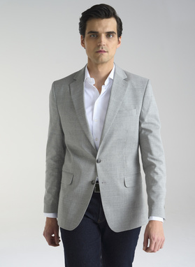 Szara marynarka męska z wełną