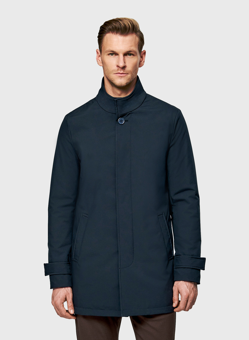 Wiosenny płaszcz męski w kolorze granatowym