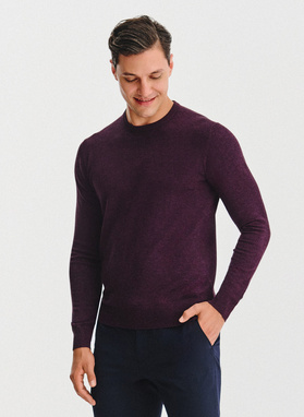 Fioletowy sweter męski