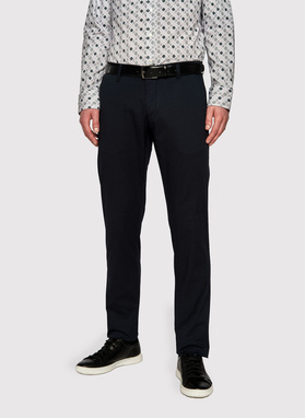 Męskie gładkie granatowe spodnie 