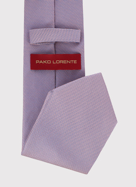 Fioletowy zestaw krawat i poszetka