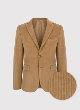 Beżowa sztruksowa marynarka męska