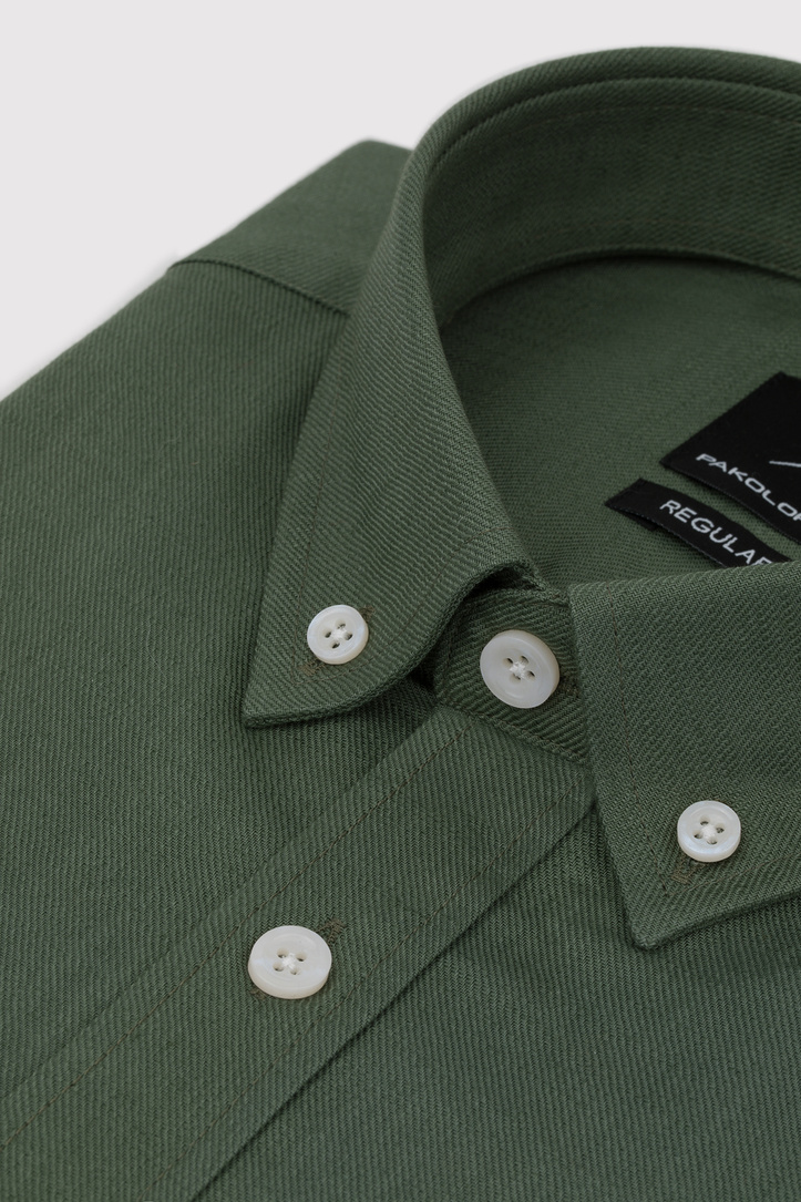 Zielona bawełniana koszula męska