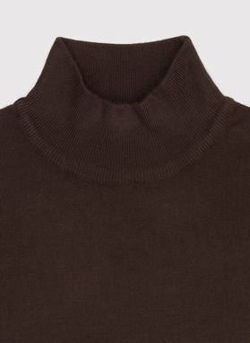 Brązowy gładki półgolf męski