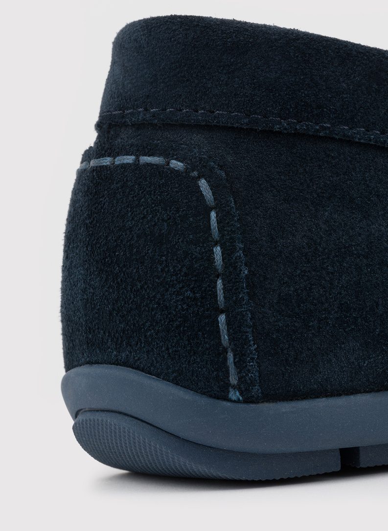 Granatowe męskie mokasyny