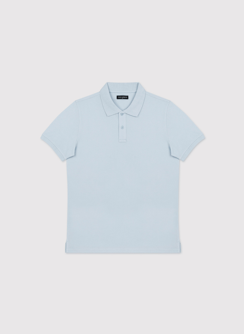 Niebieskie męskie polo z bawełny