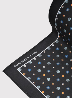 Czarna poszetka męska paisley