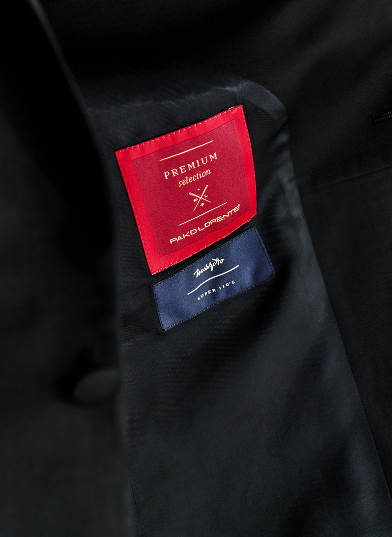 Ślubna żakardowa marynarka smokingowa w kolorze czarnym