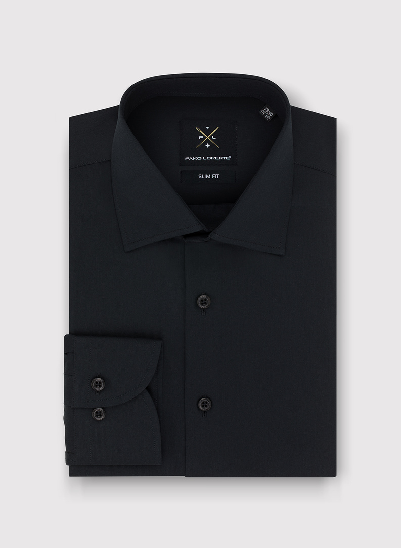 Bawełniana czarna koszula męska