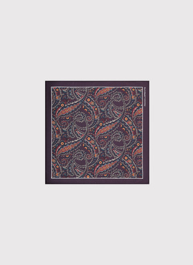 Fioletowa poszetka męska paisley