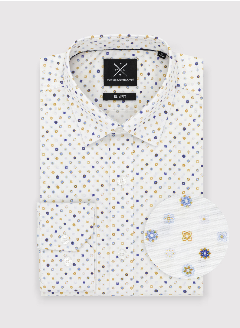 Męska koszula w mikrowzór 