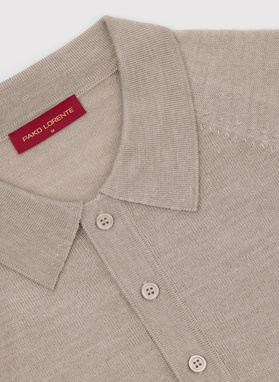 Męski sweter polo z wełną