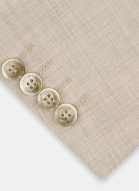 Wełniana marynarka garniturowa w kolorze beżowym