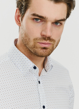 Biała koszula męska z krótkim rękawem