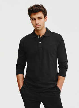 Czarne polo longsleeve