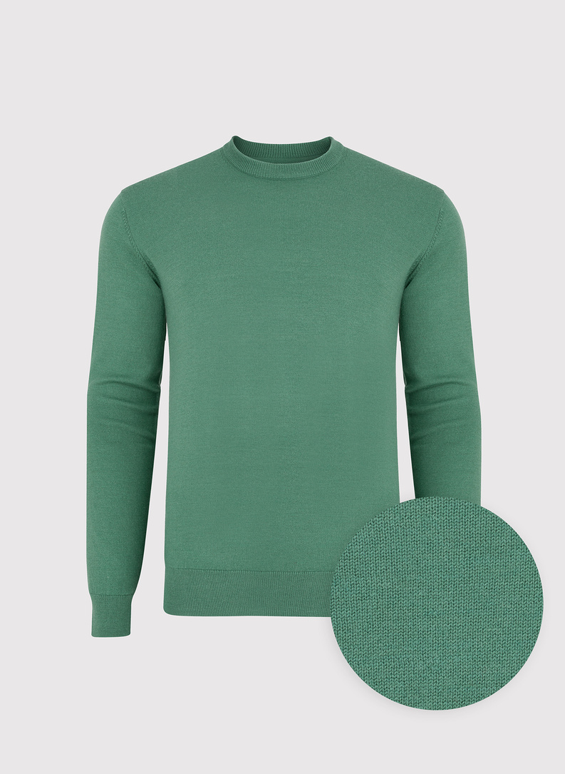 Zielony męski sweter