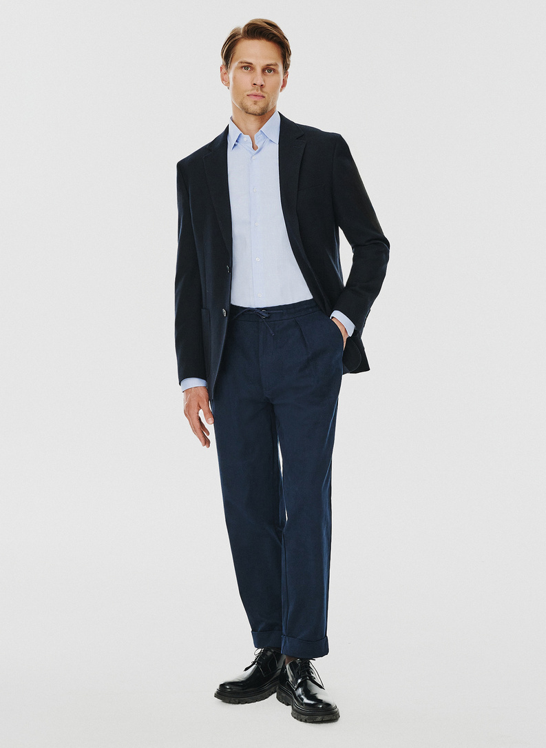 Casualowa marynarka męska w kolorze granatowym