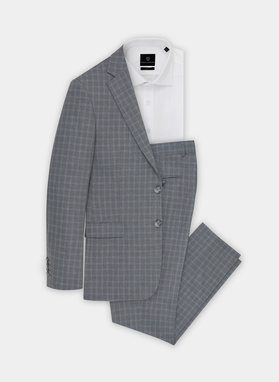 Szara marynarka garniturowa P22SF-3G-008-S-S