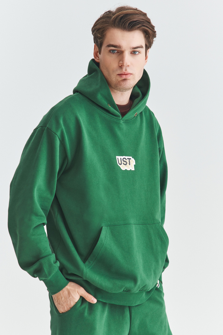 Bluza z kapturem zielona C21WF-2K-005-Z