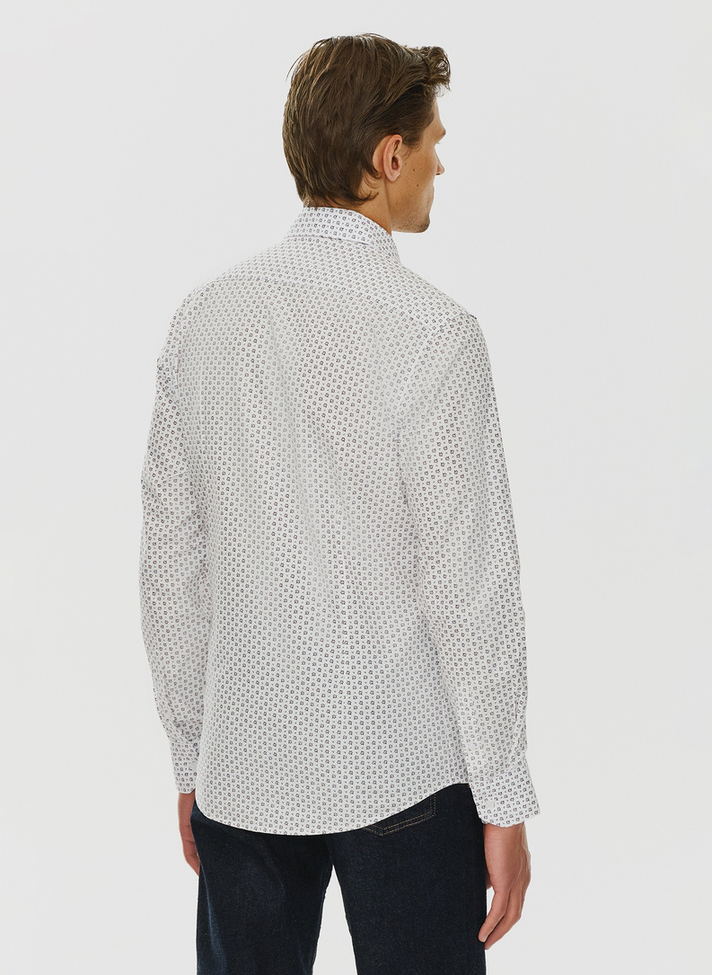 Męska koszula w subtelny wzór 