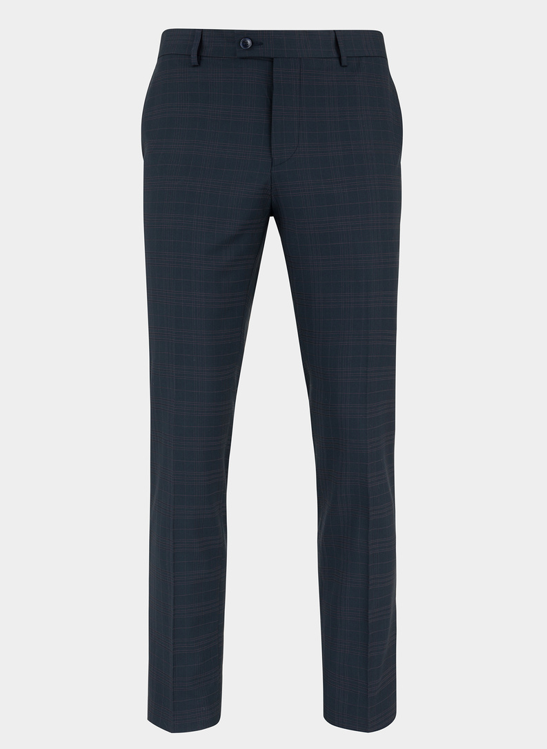 Granatowe spodnie garniturowe P22WF-6G-041-G-S