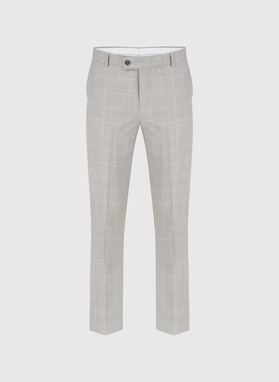 Wełniany garnitur męski w kratkę