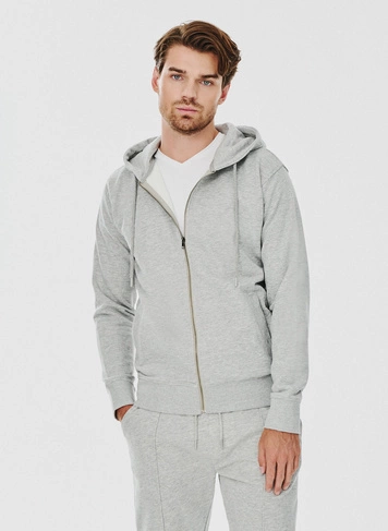 Rozpinana bluza dresowa w szarym kolorze