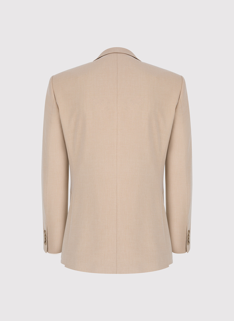Beżowa marynarka garniturowa