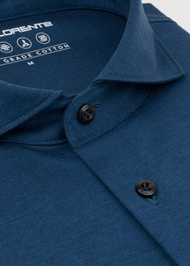 Bawełniana koszula męska w kolorze granatowym