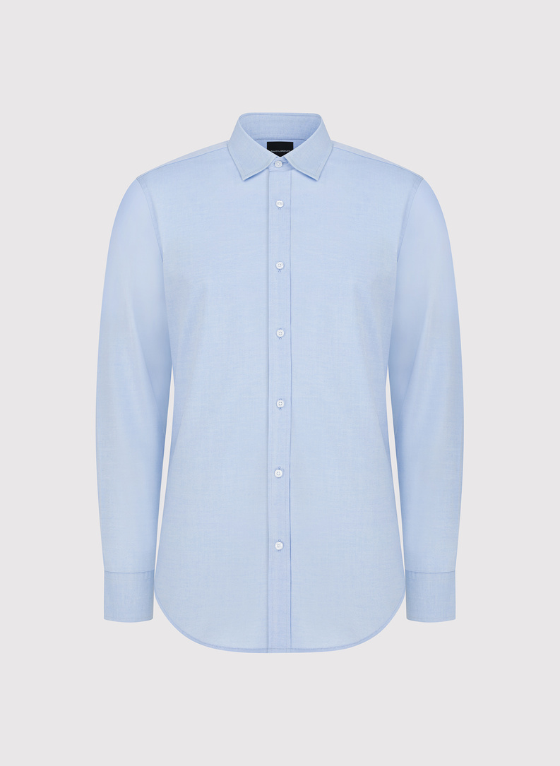 Niebieska koszula męska z bawełny