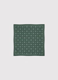 Wzorzysta zielona poszetka męska