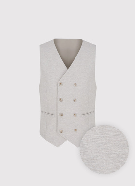 Dzianinowa kamizelka dwurzędowa