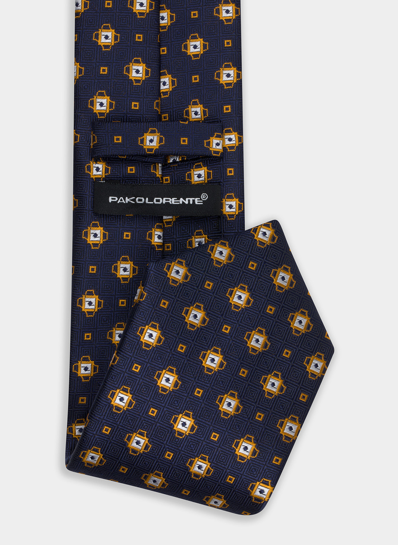 Krawat męski granatowy P22SF-KX-015-G-0