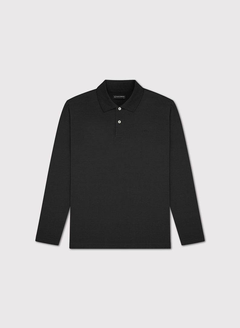 Czarne polo longsleeve