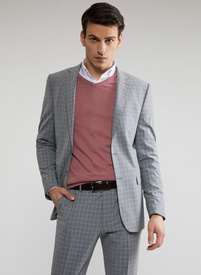 Szara marynarka garniturowa P22SF-3G-008-S-S