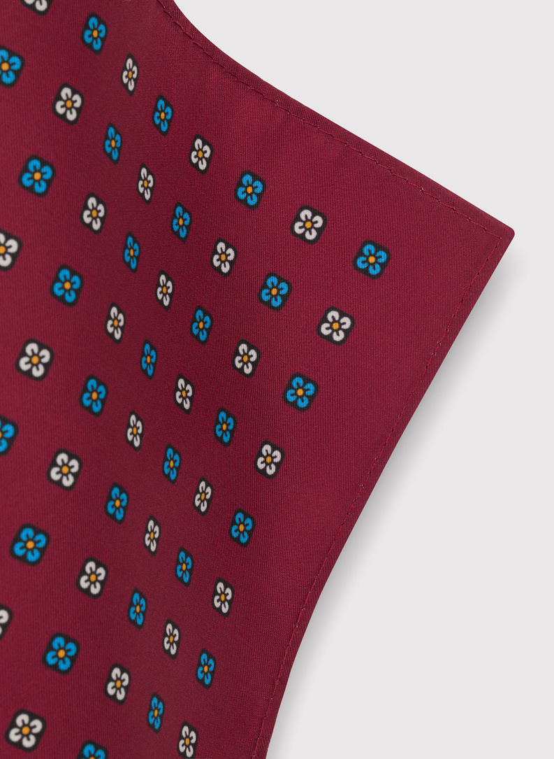 Męska poszetka w kolorze burgudnowym