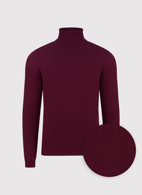 Golf męski w bordowym kolorze