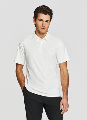Biały t-shirt polo