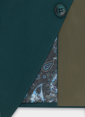 Zielona marynarka garniturowa P22SF-3G-017-Z-S