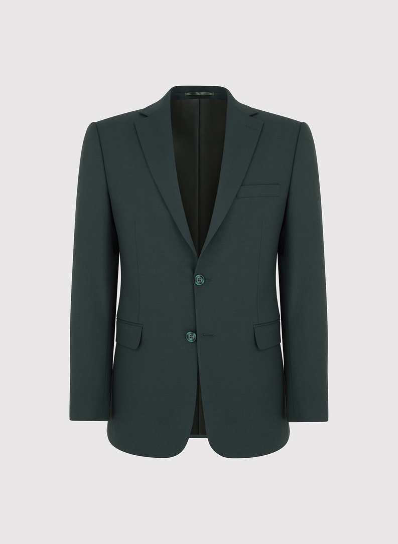 Gładka marynarka garniturowa w kolorze zielonym