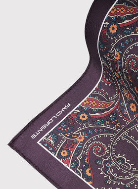 Fioletowa poszetka męska paisley