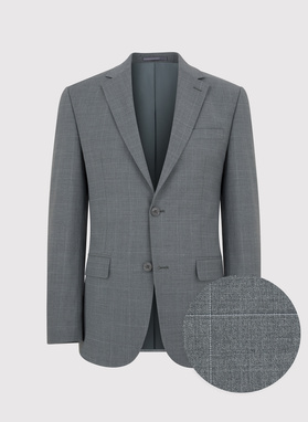 Dwuczęściowy garnitur męski w drobną kratę