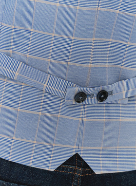 Męska kamizelka w kratę księcia Walii