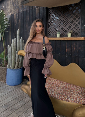 Bluzka hiszpanka MARBELA mokka