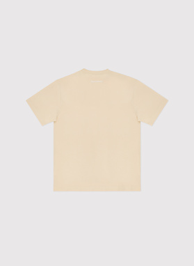 Beżowy t-shirt oversize