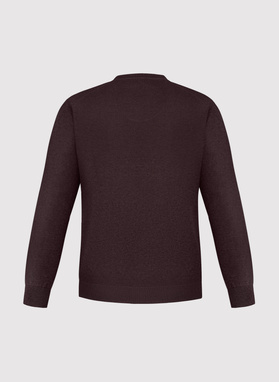 Brązowy sweter męski v-neck