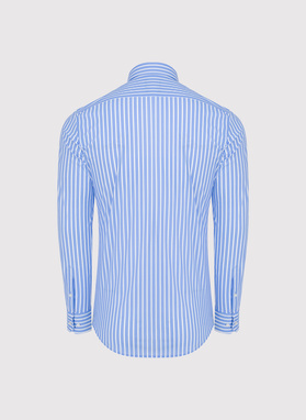 Dzianinowa koszula męska w paski