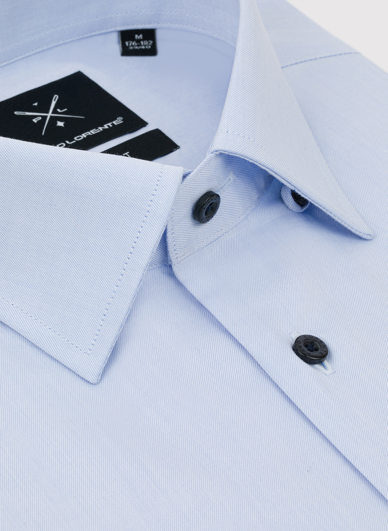 Gładka bawełniana koszula męska długi rękaw