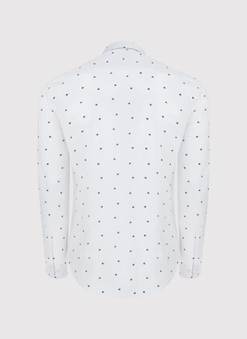 Biała koszula męska w samoloty